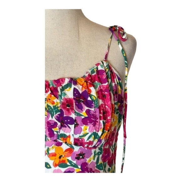 Showpo Dress Women 8 Pink Packed Floral Print Monaco Midi Boho Cottagecore - Picture 5 of 13